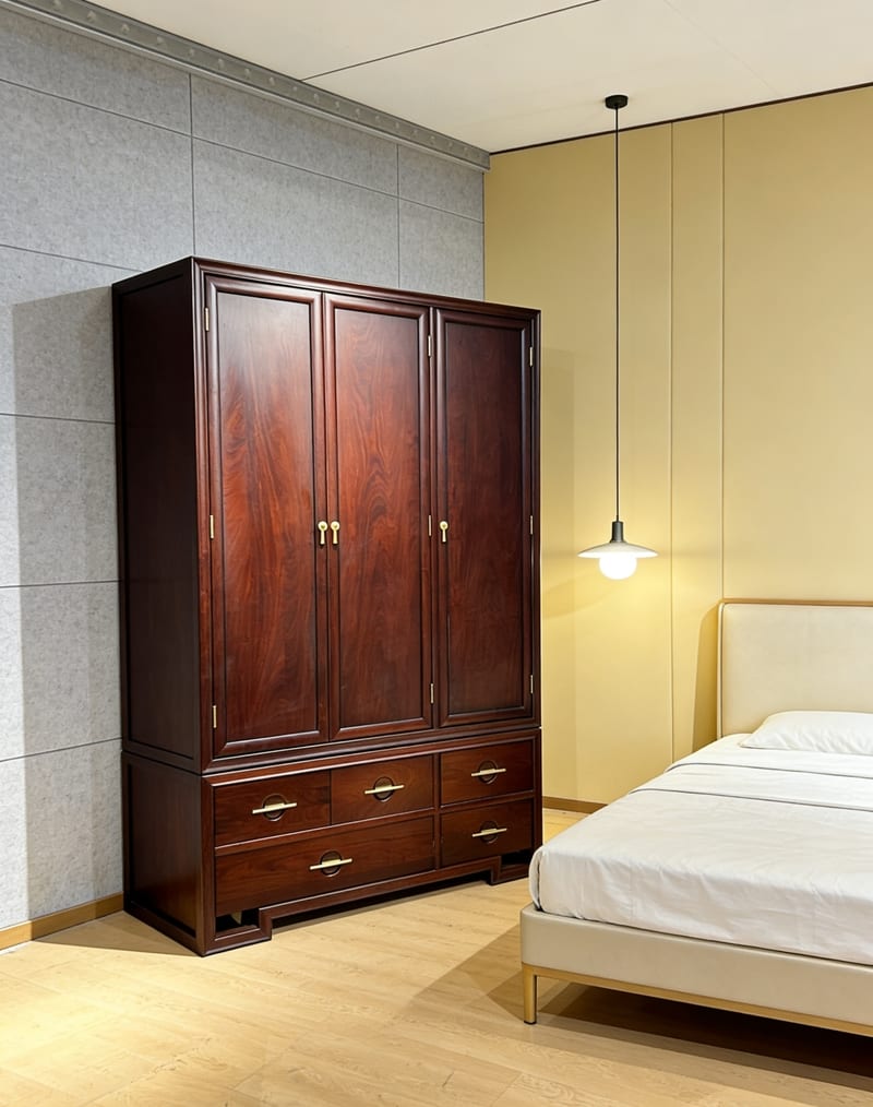 China Concept Hedgehog Rosewood 3-Door Wardrobe 931D2A
