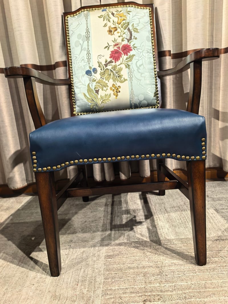 Kezhi 106-AC American Beech Armchair with Waxed Leather Seat