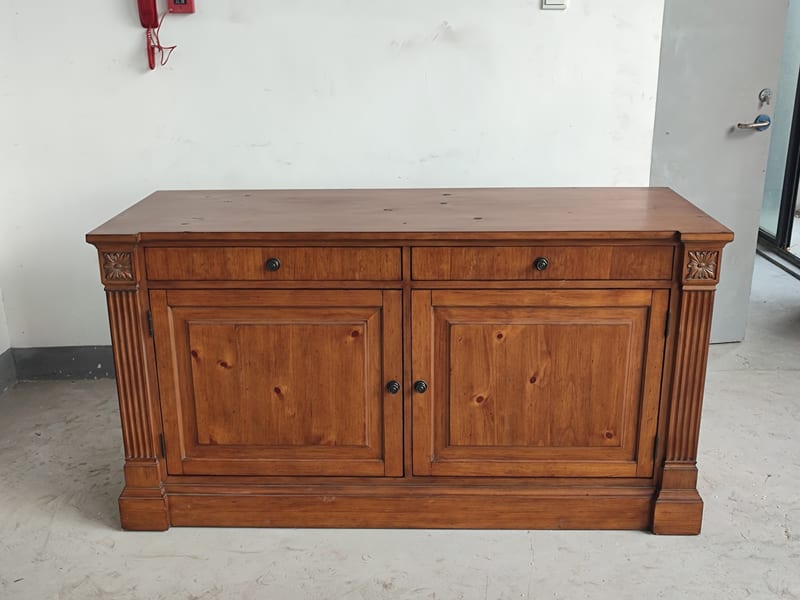 American Solid Pine Tall TV Stand