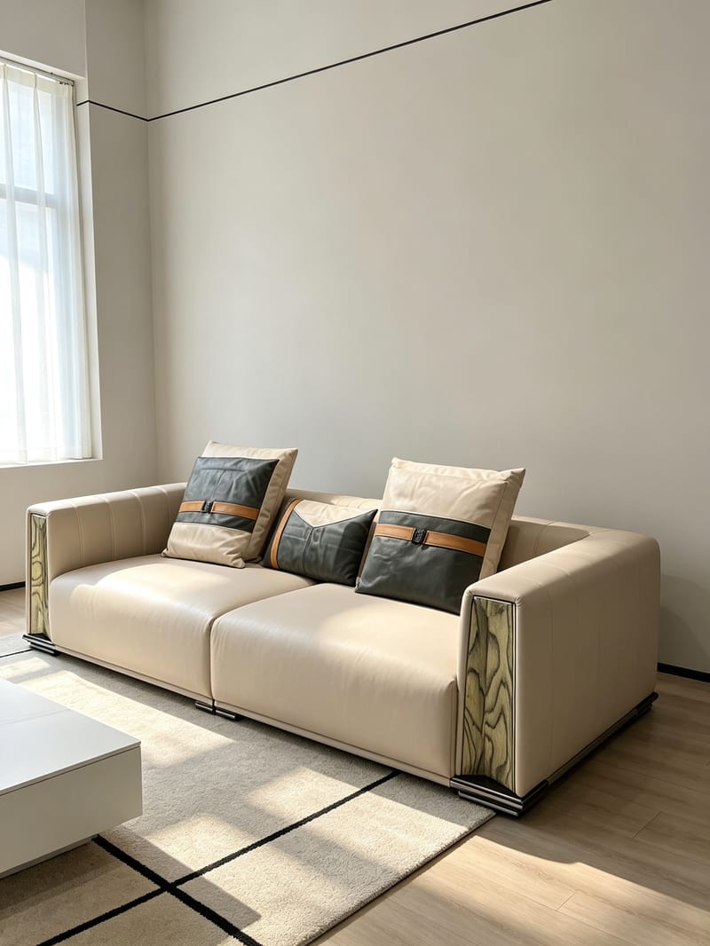 Bosen Jizhi Beini BS38 Four-Seat Leather Sofa