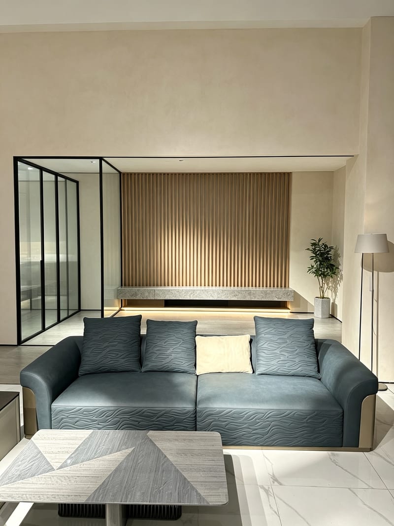 Bosen Jizhi Beini BS59 Four-Seat Leather Sofa