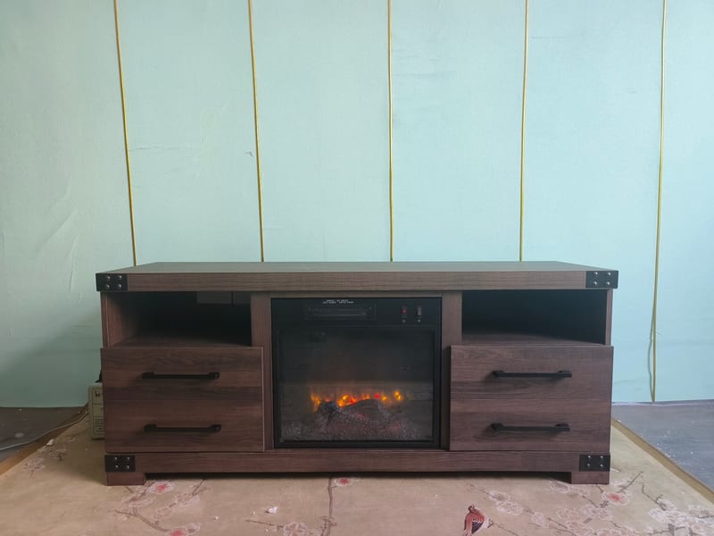 HearthPro American Electric Fireplace Cabinet, Dark Brown