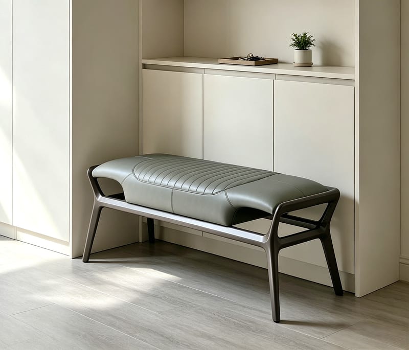 Givenchy·Hepburn HB319 Full-Leather Bed End Bench, Beech