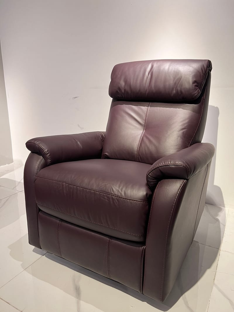 Full Leather Rocker Recliner Modern Single Sofa