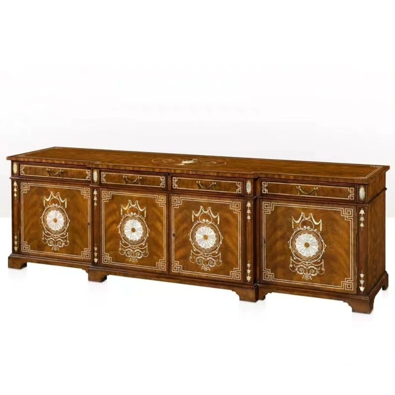 Tailande Alexander English Shell & Copper Entryway Cabinet
