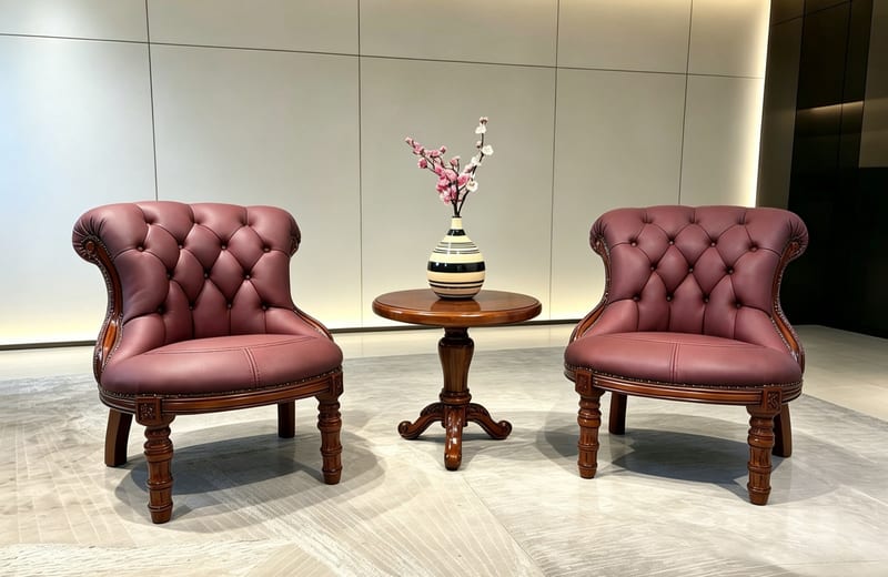 STDOME Wujinmu Leather High-Back Lounge Chair
