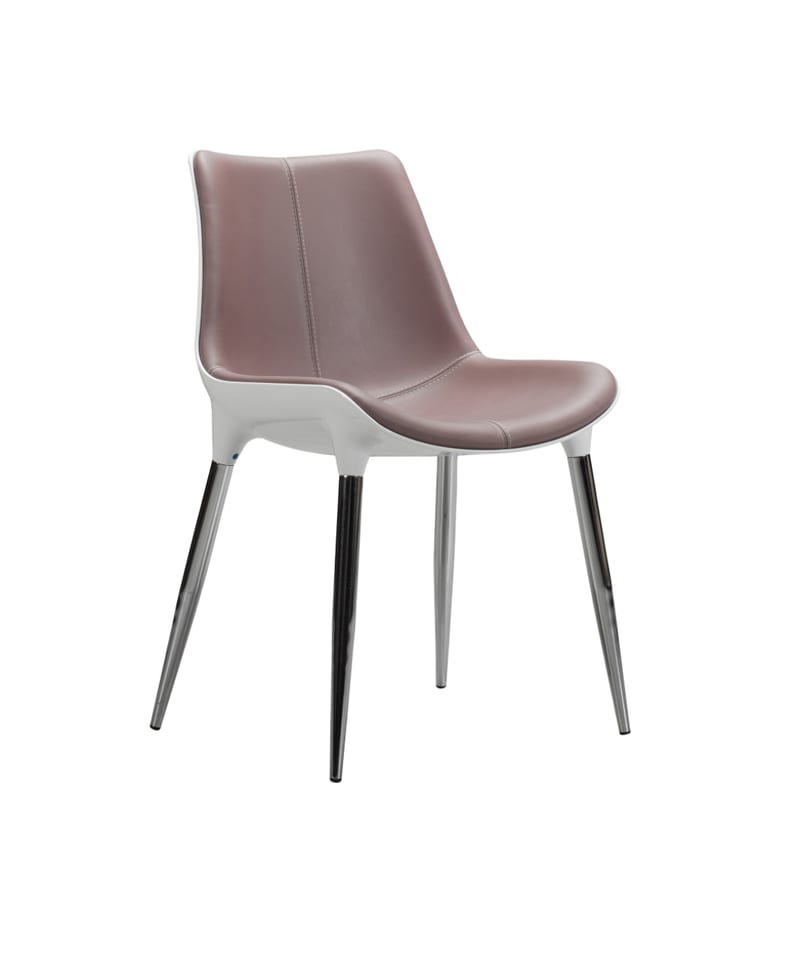 Renhao Minimal C-66304 Dining Chair in White & Red