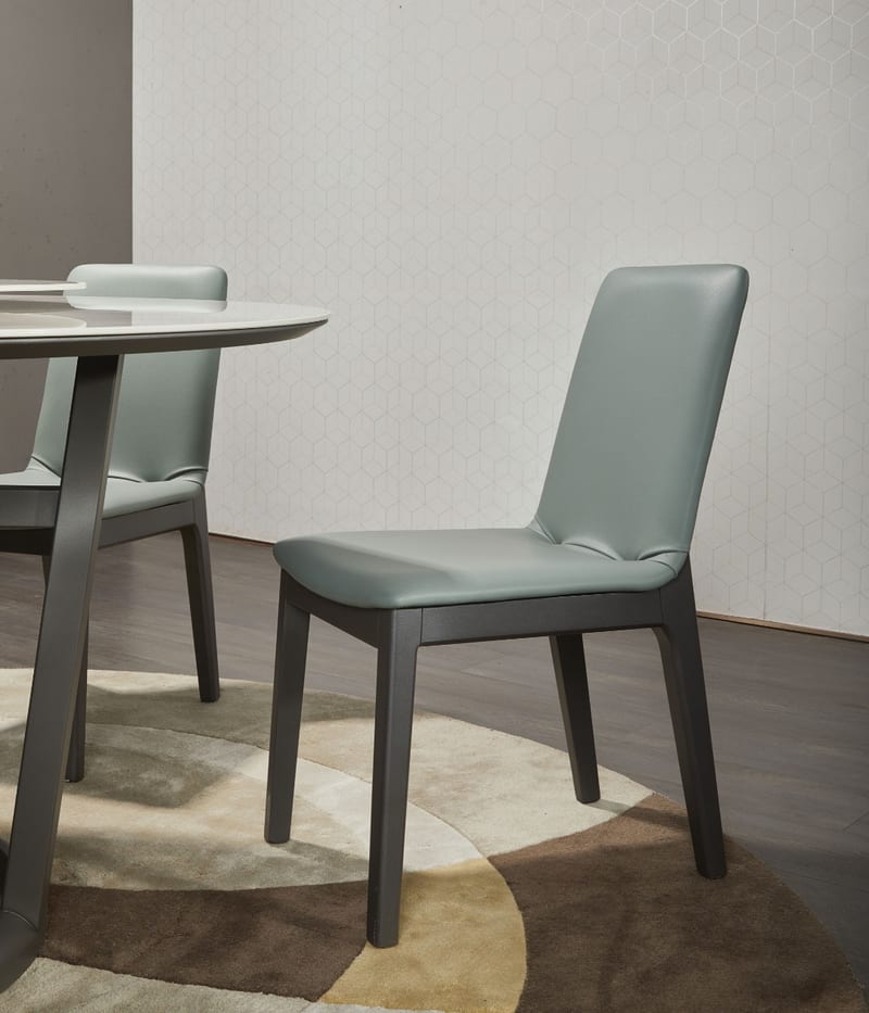 Renhao Minimal 66308-F Faux Leather Solid Wood Dining Chair