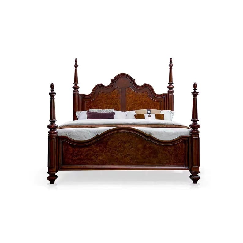 American Solid Red Oak Queen Bed
