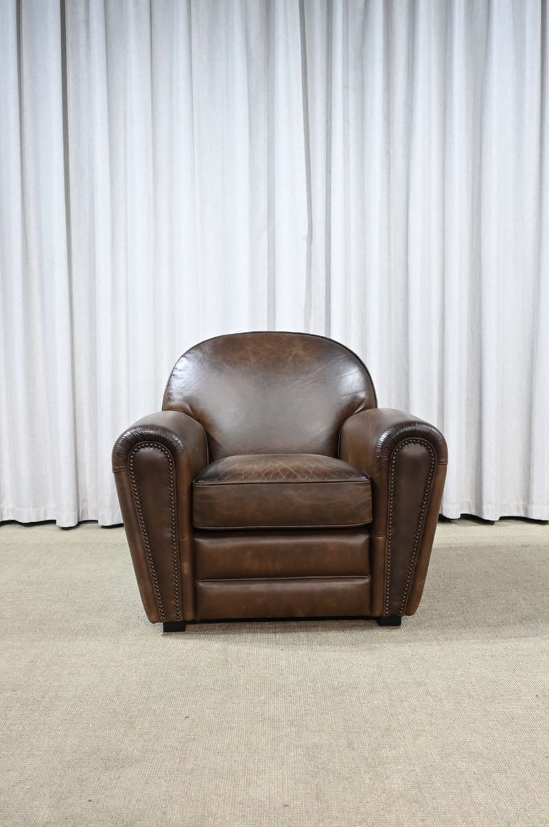 Ys28 Oiled Leather Vintage Lounge Chair