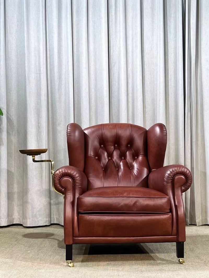 1919 Cigar Chair Burgundy Leather Armchair