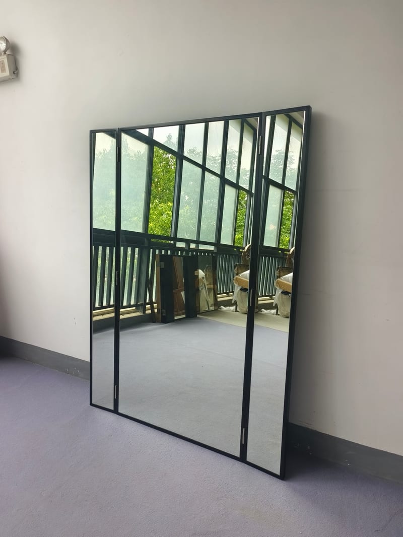 CK Folding Floor Mirror 757-0104 Black Wood Veneer
