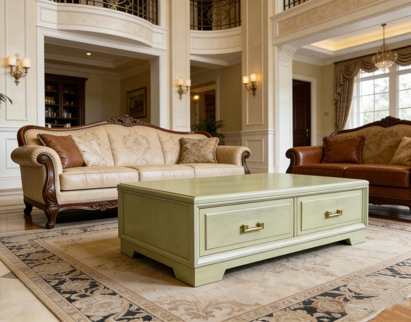 Jifanxi Qiaozhijia Vintage Four-Drawer Solid Birch Coffee Table
