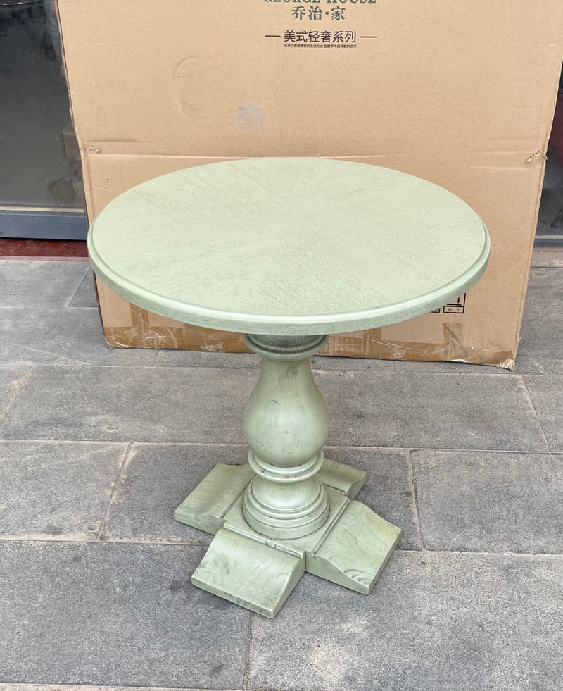 Jifanxi George Home American Round Solid Birch Side Table