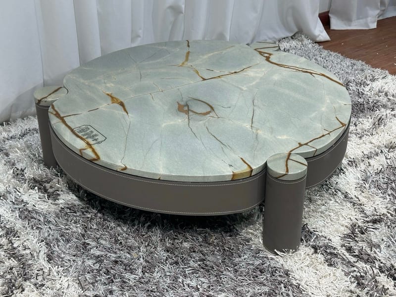Yinggeli Era Collection Round Stone Coffee Table