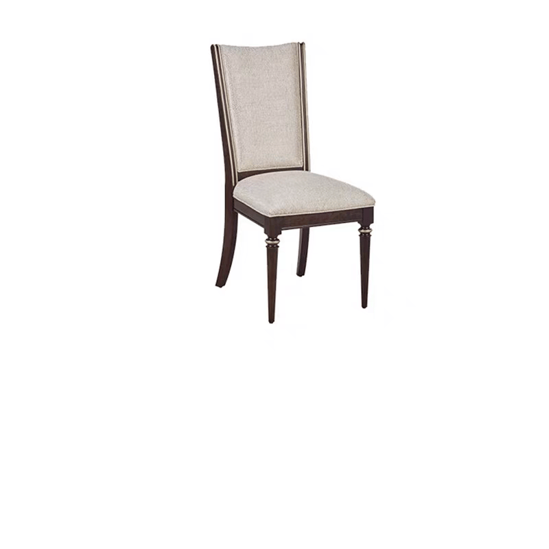 Markor Solid Wood Dining Chair with Fabric Upholstery