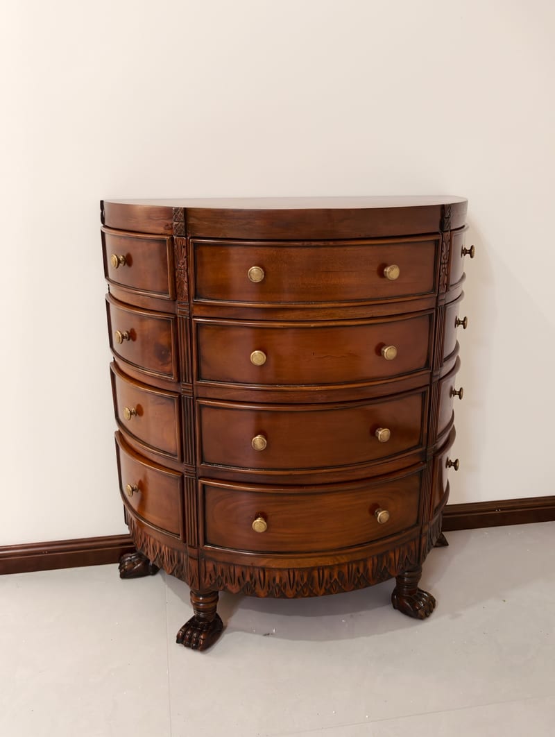 Bally William Half-Round Mahogany Entry Chest