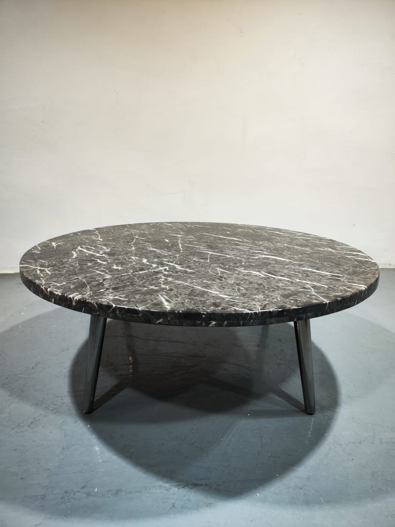 Four Corners Marble Round Coffee Table