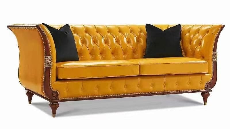 American Style Top-Grain Leather 3+2+1 Sofa Set