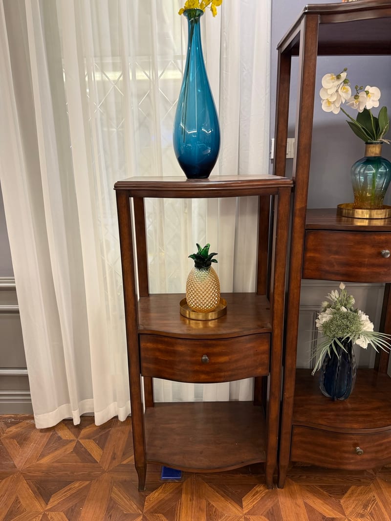 Baojule TK556 Walnut Vintage Low Shelf Cabinet