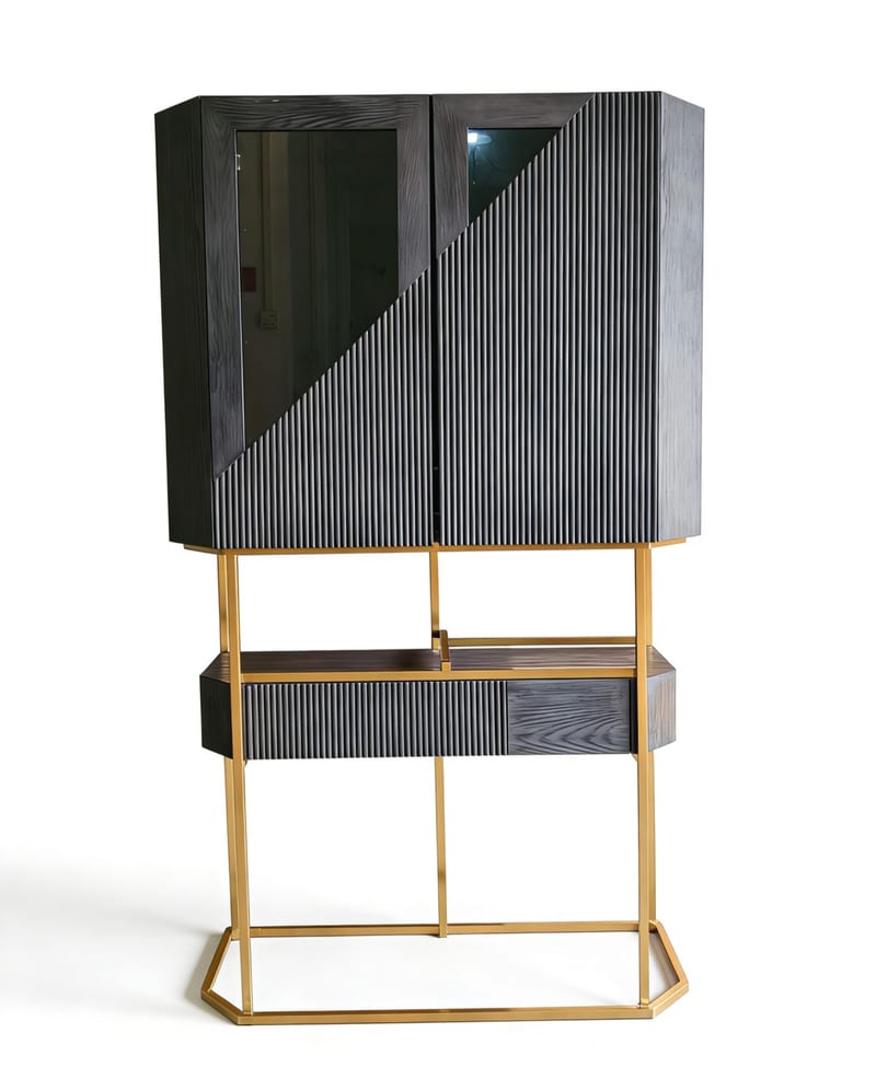 G·T home Smoked Oak Sideboard & Bar Cabinet