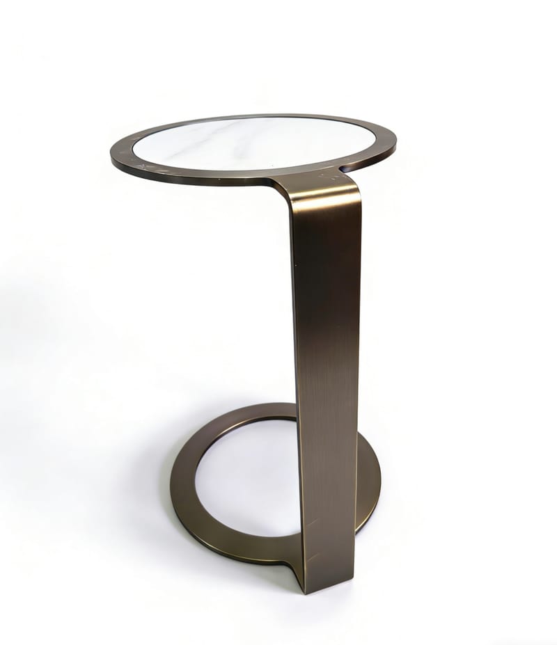 G·T home Sintered Stone Round Side Table