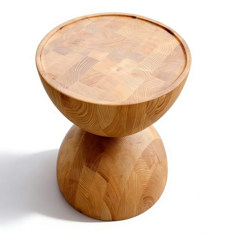 G·T home Solid Ash Round Side Table